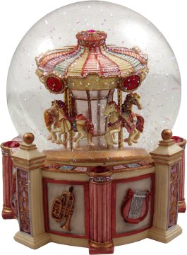 'Ruby' Musical Carousel Snow Globe